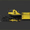Yellow Tracked Construction Machine With Operating Cab And Crawler Tracks 3d model