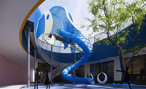 Modern Children's Play Area Children's Activity Area Elephant 3d model