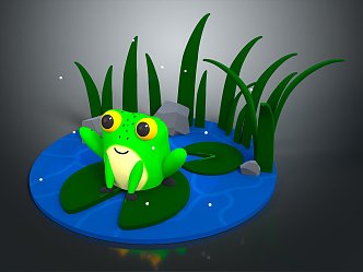 Modern frogs Frogs 3d model