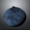 Fresh Blueberry With Vibrant Blue Color Glossy Surface And Detailed Top Stem