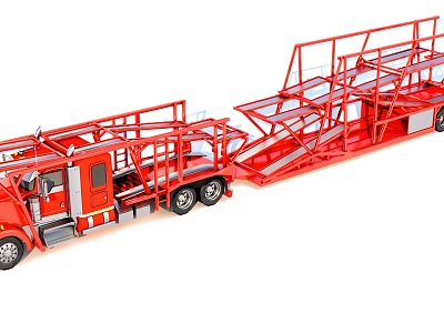 Fire truck special vehicle large truck pull truck 3d model