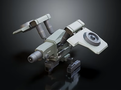 Precision Optical Measuring Equipment With Twin Barrels Adjustable Knobs And Stable Base Stand 3d model