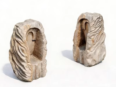 Carved Rockery Stones With Intricate Texture And Unique Shape For Decorative 3d model