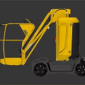Yellow Hydraulic Mobile Aerial Work Platform With Guardrail Mechanical Arm And Wheels