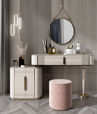 Light Luxury Dressing Table 3d model