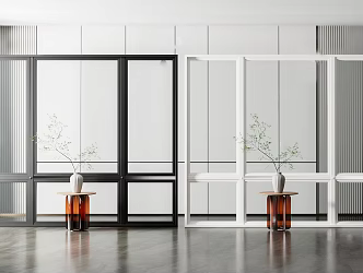 modern floor-to-ceiling windows 3d model