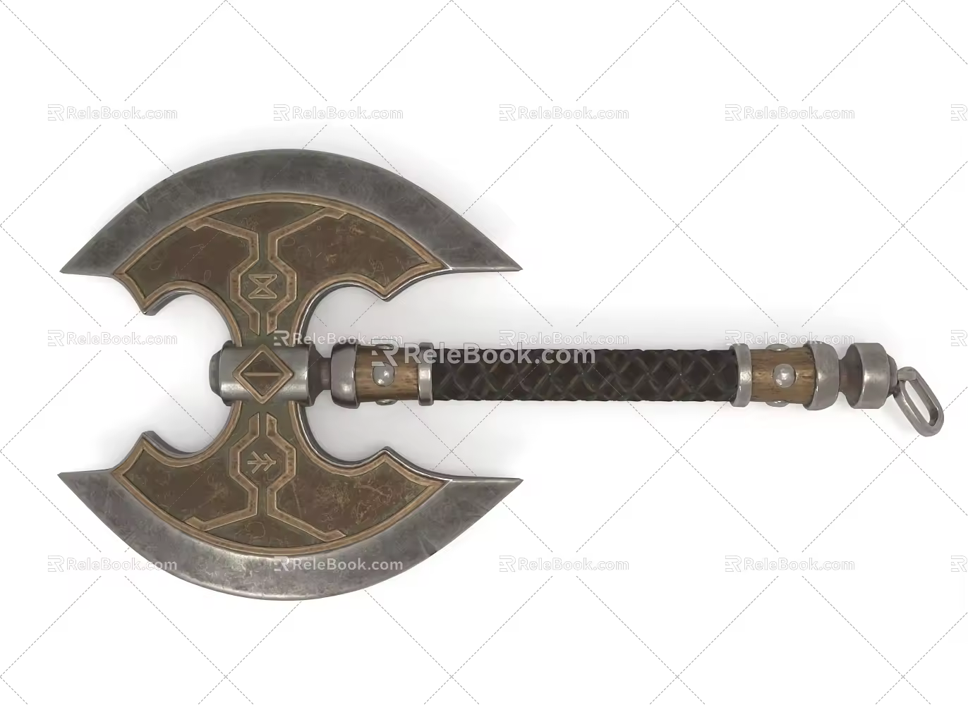 Axe Plate Axe Weapon Cold Weapon 3d model