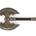 Axe Plate Axe Weapon Cold Weapon 3d model