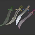 Modern Dagger Sword 3d model
