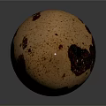 Fresh Quail Egg With Brown Spots On Smooth Surface Against Gray Background With Reflection