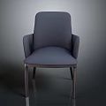 Modern Grey Upholstered Armchair with Sleek Design and Sturdy Metal Legs for Contemporary Living Spaces