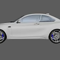 Silver BMW Two Door Coupe With Sleek Design And Sporty Exterior
