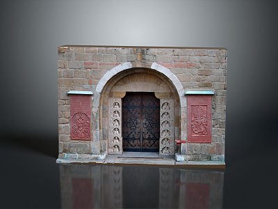 Ancient Building Door Ancient Building Door Chinese Style Door Antique Door Classical Door Chinese Style Door Chinese Style Entrance Traditional Door 3d model