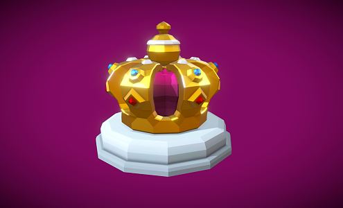 Modern Crown Cartoon Crown 3d model