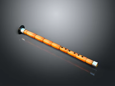 Modern flute clarinet flute 3d model