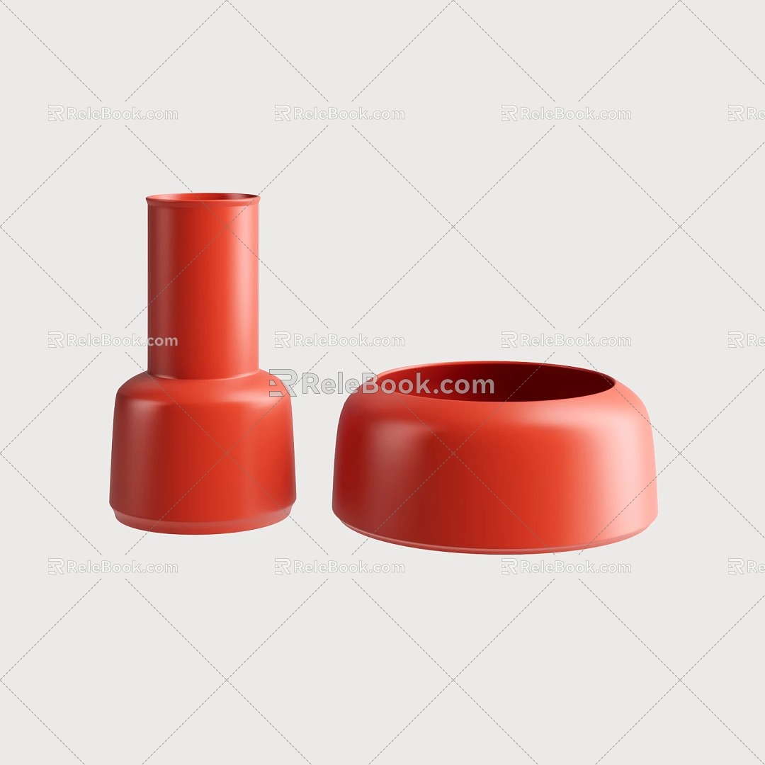 Vase Flower Pot Combination 3d model