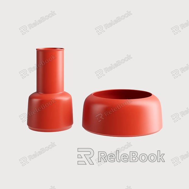 vase flowerpot combination model