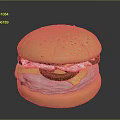 Delicious Golden Hamburger With Sesame Seed Bun Juicy Patty And Melted Cheese