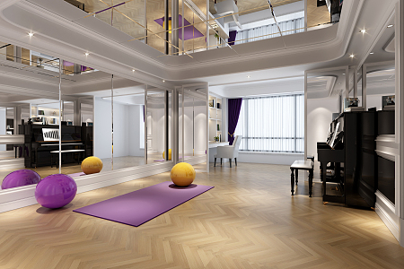 Dance Room Modern Yoga Studio 3d model