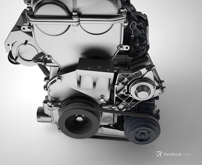 High Performance Engine Mechanical Structure With Metal Components And Detailed Design 3d model 