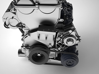 modern engine mechanical engine 3d model