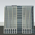 Modern High Rise Office Building With Glass Facade And Vertical Lines