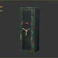 Green Metal Safe Furniture With Electronic Lock And Secure Design