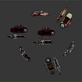 Vintage Classic Motorcycle Models Collection With Sidecar Various Colors And Detailed Designs
