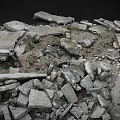 Construction Debris Scene Featuring Broken Concrete Bricks Scattered Rubble And Earth 3d model