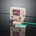 Retro game machine box game machine 3d model