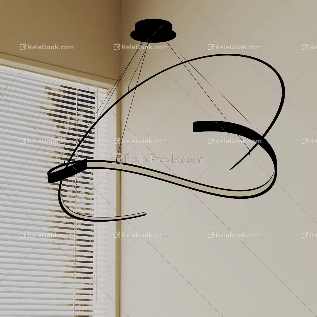 Modern chandelier 3d model