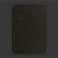 Brown Leather Tablet Case With Geometric Patterns And Textured Surface