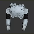 Silver Metallic Robot Character Featuring Blue Eye Jointed Arms And Legs Design