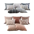 Modern Decorative Soft Pillows With Various Patterns Neutral Pink Brown Tones For Home Decor