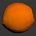Fresh Ripe Juicy Orange With Round Shape Smooth Surface And Reflection On Dark Background