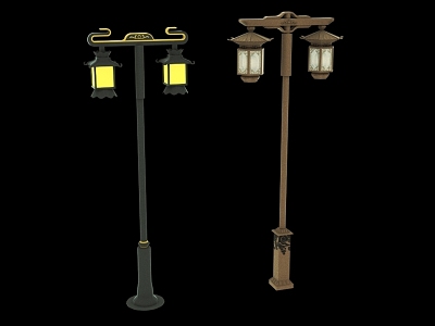 New Chinese Garden Lamp 3d model