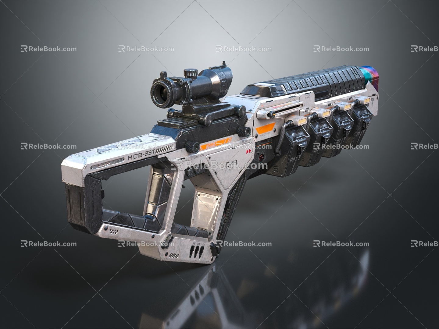 Modern laser gun concept weapon weapon 3d model