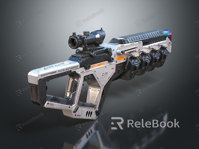 Modern laser gun concept weapon weapon model