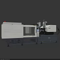 Industrial Precision Injection Molding Machine With White Gray Body Digital Control Panel And Dual Units