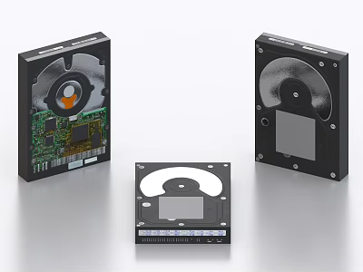 Computer Internal Hard Disk Drives Displaying Front Back And Side Views 3d model Computer Internal Hard Disk Drives Displaying Front Back And Side Views 3d model