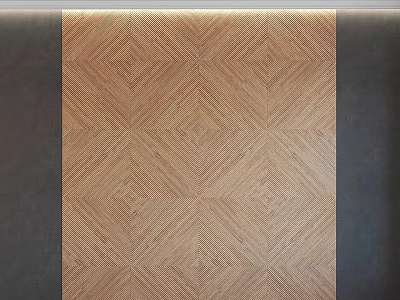 Wooden Wall With Diamond Pattern And Dark Side Borders Interior Design Texture 3d model