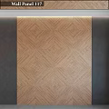 Wooden Wall With Diamond Pattern And Dark Side Borders Interior Design Texture 3d model