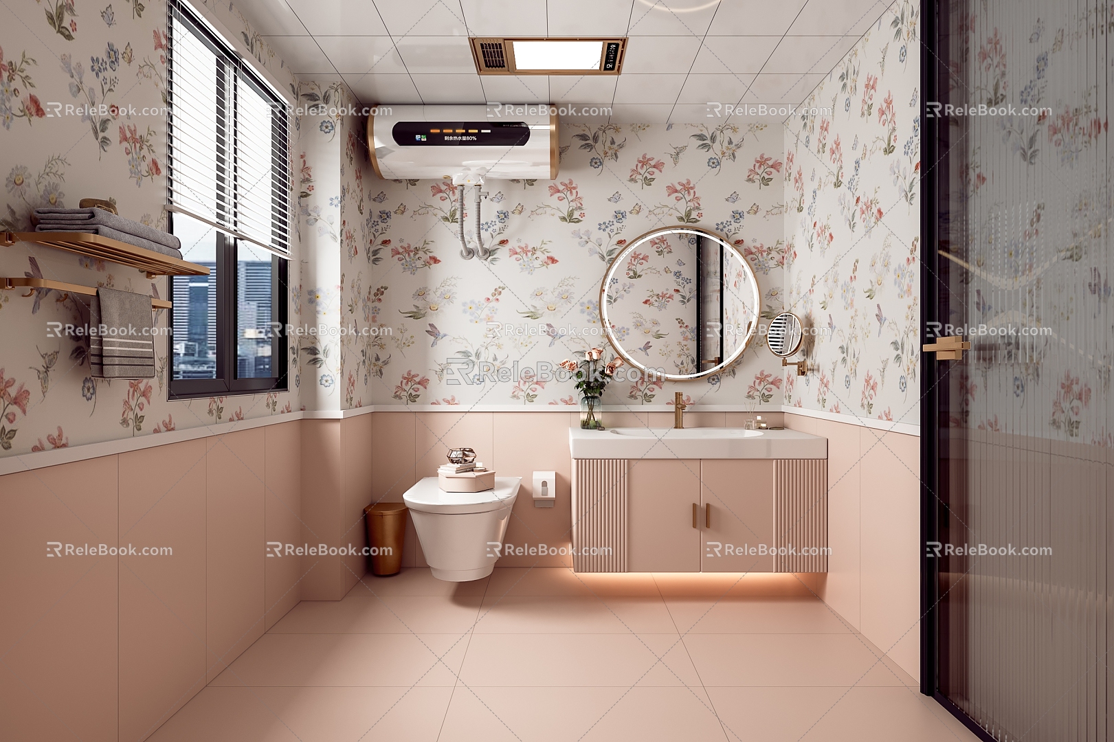 Pastoral modern toilet toilet 3d model