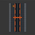 Cartoon Scene With Orange Bridge And Blue Track On Playful Colorful Ground Design