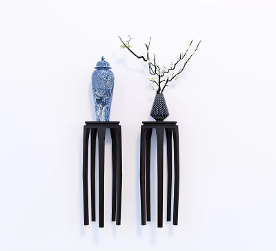 New Chinese Style Side Vase Ornaments 3d model