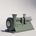 Heavy Duty Green Industrial Equipment Featuring Circular Fan And Motor Base