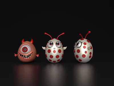 Weird Eggs Devil Eggs Alien Eggs Alien Eggs Hatching Alien Creatures Monster Horror Science Fiction Alien Eggs Alien Eggs 3d model