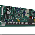 Green Circuit Board With Capacitors Resistors Integrated Circuits And Solder Points