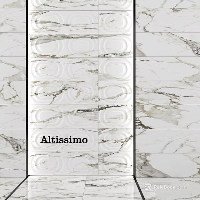 Elegant Marble Functional Desk With Natural Texture And Smooth Surface Design 3d model