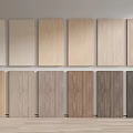 Various Natural Wood Wall Paneling Samples with Different Wood Tones for Interior Design